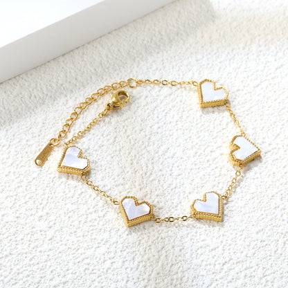 Brazalete Heart Mix & Color con fusión en Oro 18K