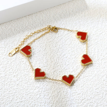 Brazalete Heart Mix & Color con fusión en Oro 18K