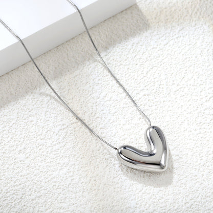 Collar Heart Pendant XL con fusión en Oro 18K