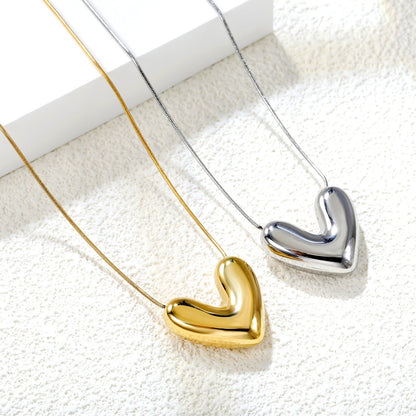Collar Heart Pendant XL con fusión en Oro 18K