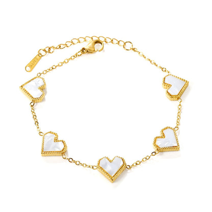 Brazalete Heart Mix & Color con fusión en Oro 18K