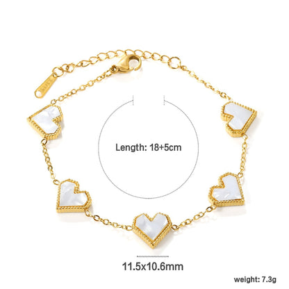 Brazalete Heart Mix & Color con fusión en Oro 18K