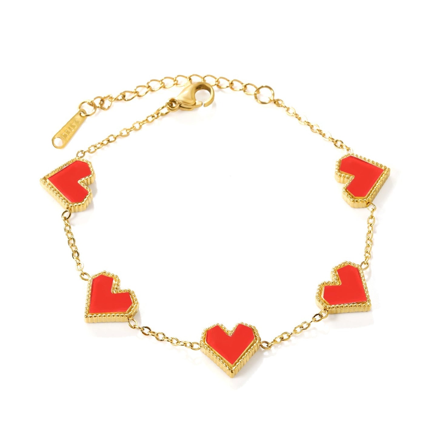 Brazalete Heart Mix & Color con fusión en Oro 18K