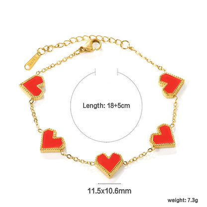 Brazalete Heart Mix & Color con fusión en Oro 18K