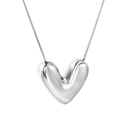 Collar Heart Pendant XL con fusión en Oro 18K