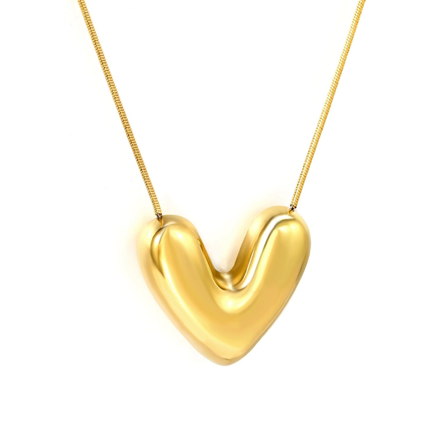 Collar Heart Pendant XL con fusión en Oro 18K