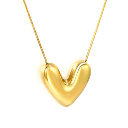 Collar Heart Pendant XL con fusión en Oro 18K