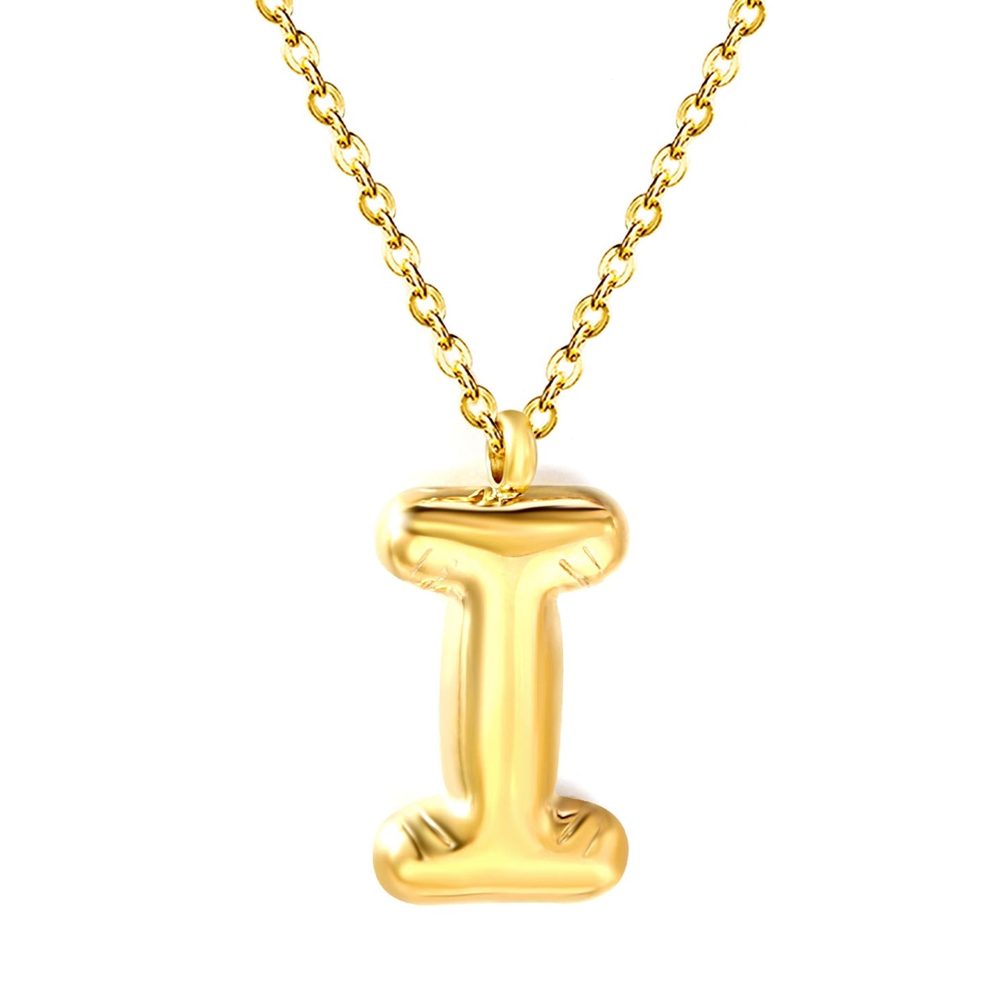 Collar Bubble Letter Alphabet con fusión en Oro 18K
