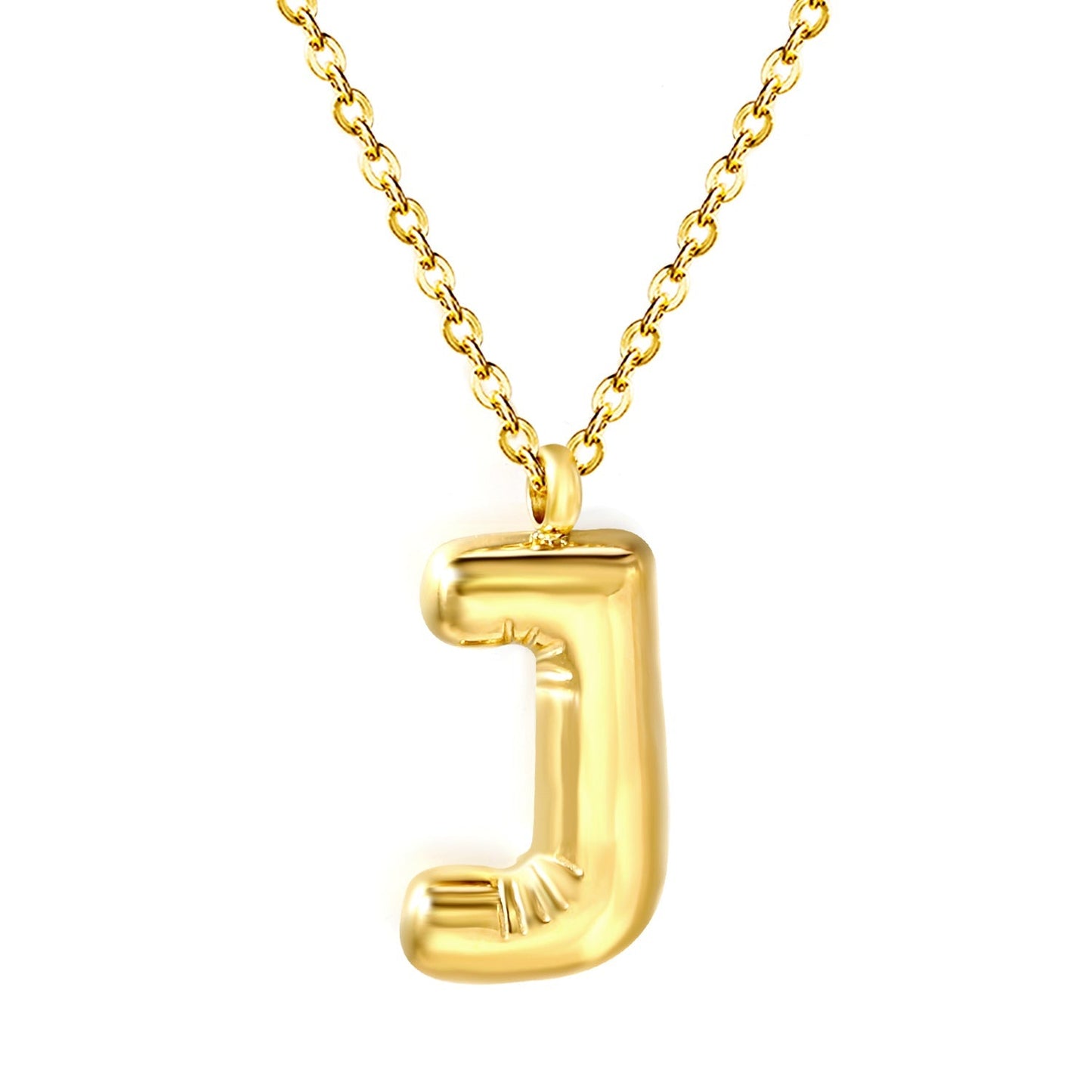 Collar Bubble Letter Alphabet con fusión en Oro 18K