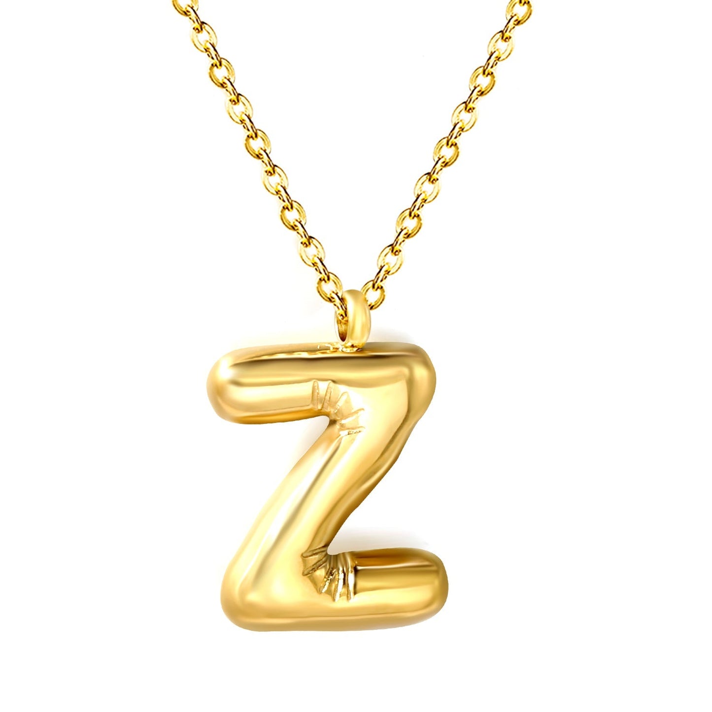 Collar Bubble Letter Alphabet con fusión en Oro 18K