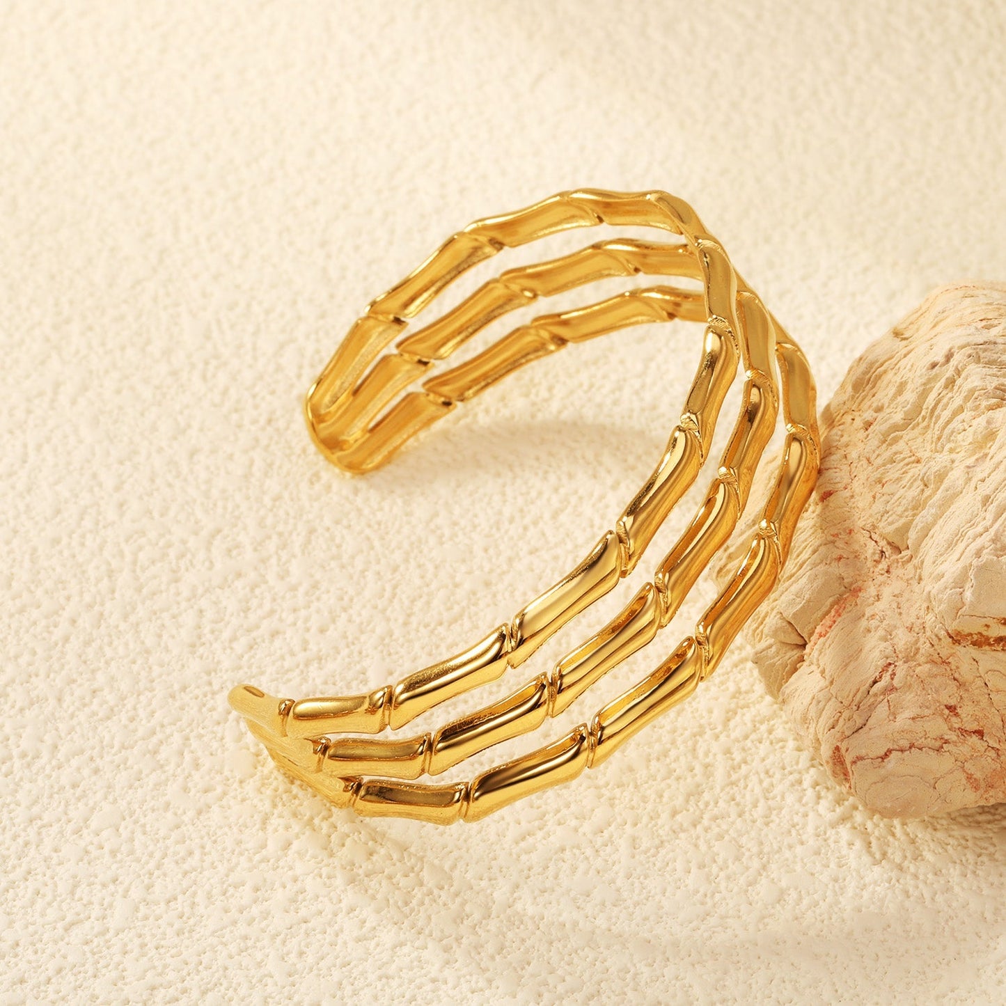 Brazalete Wide Open Gold