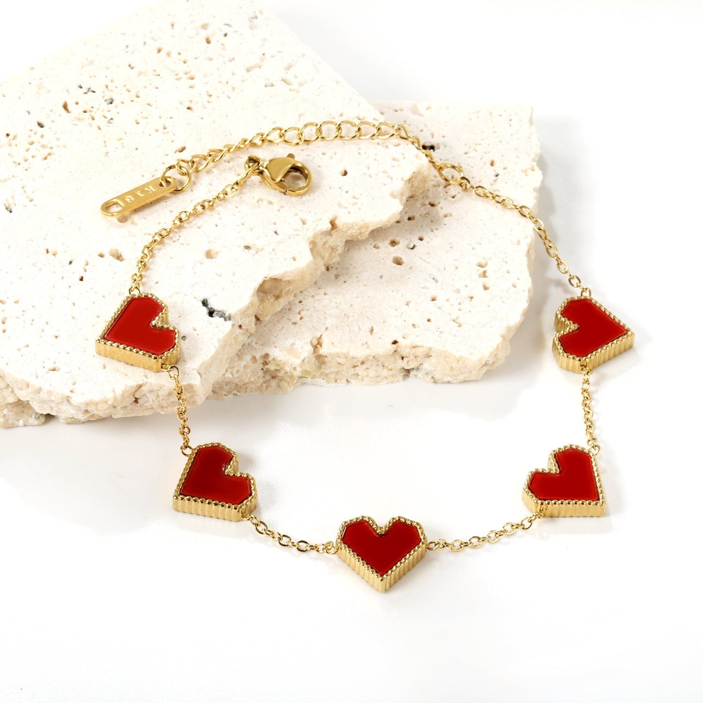 Brazalete Heart Mix & Color con fusión en Oro 18K
