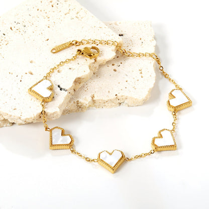 Brazalete Heart Mix & Color con fusión en Oro 18K