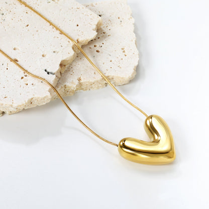 Collar Heart Pendant XL con fusión en Oro 18K