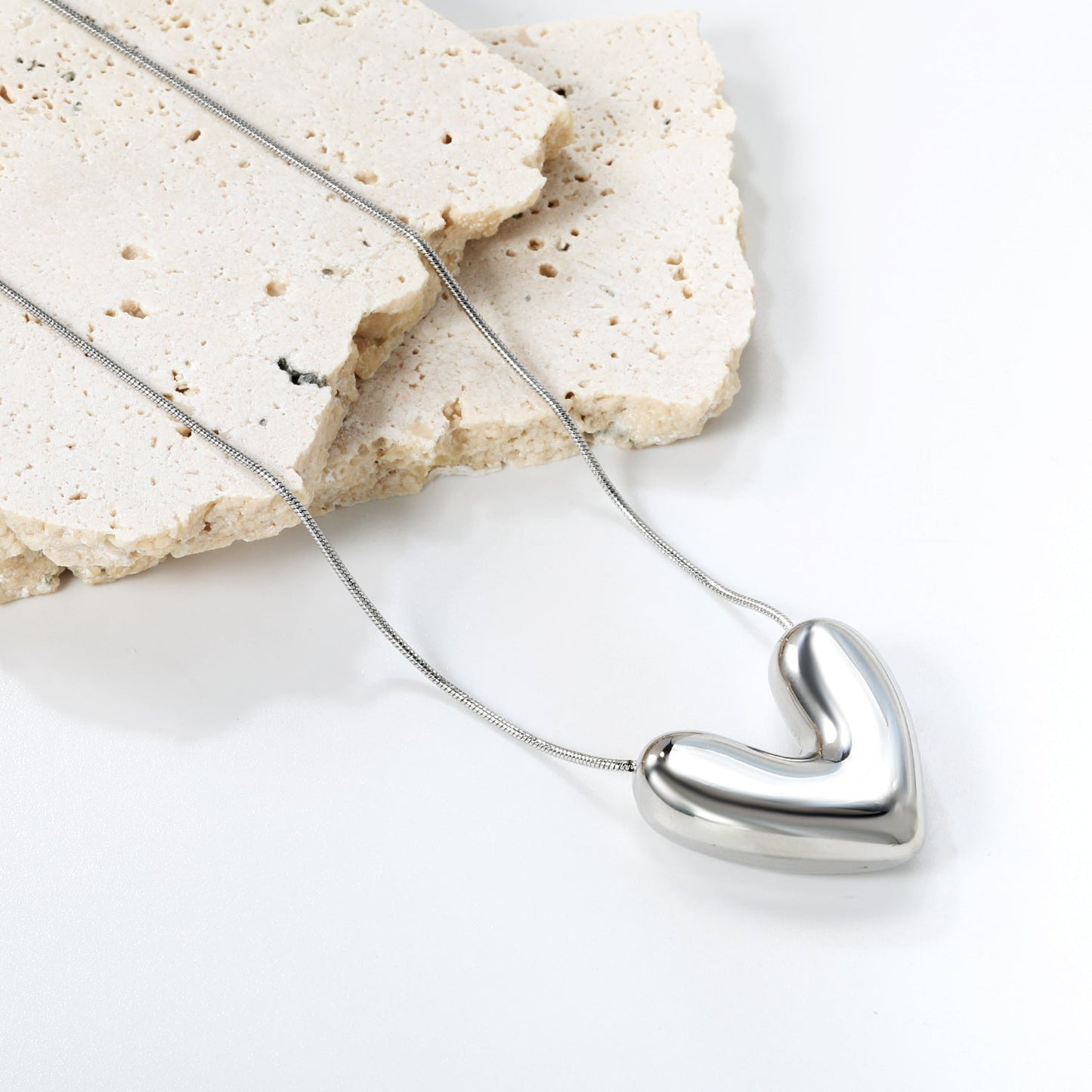 Collar Heart Pendant XL con fusión en Oro 18K