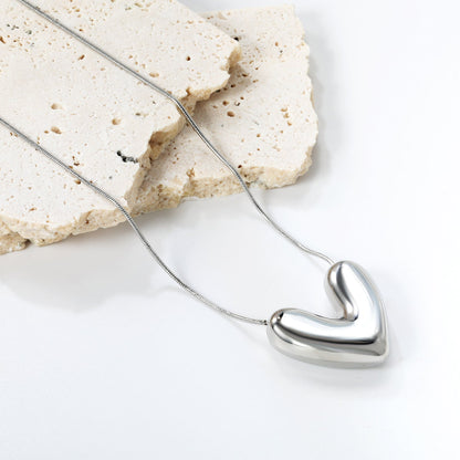 Collar Heart Pendant XL con fusión en Oro 18K