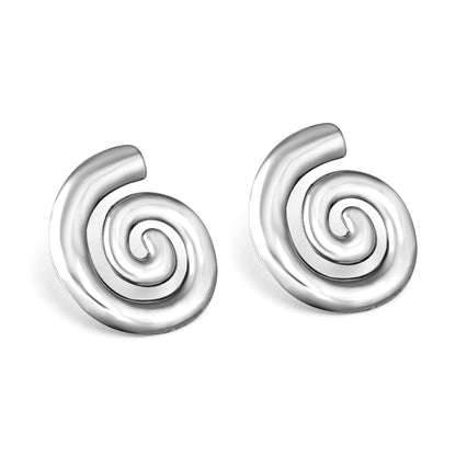 Pendientes Spiral Infinity con fusión en Oro 18K