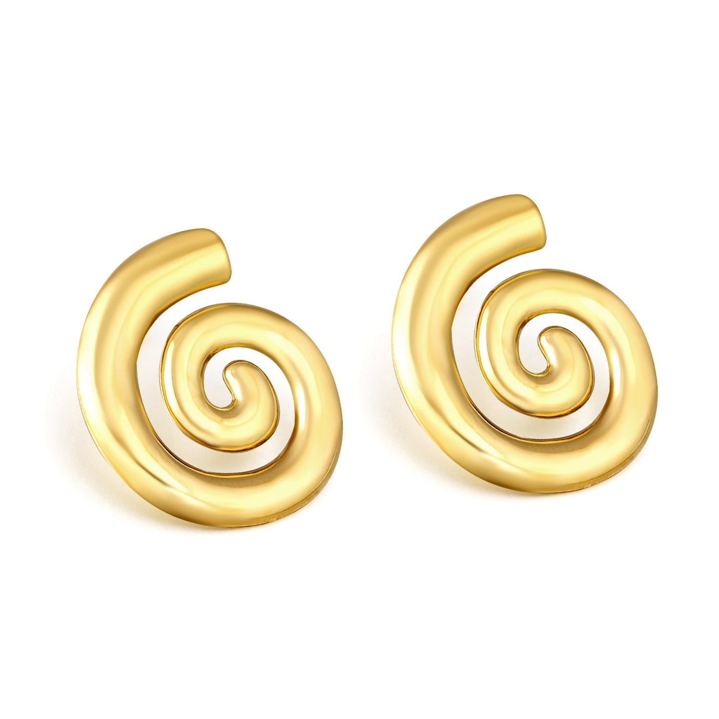 Pendientes Spiral Infinity con fusión en Oro 18K