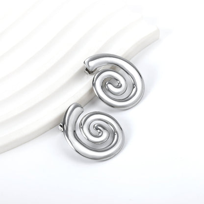 Pendientes Spiral Infinity con fusión en Oro 18K