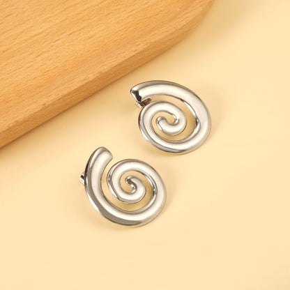 Pendientes Spiral Infinity con fusión en Oro 18K