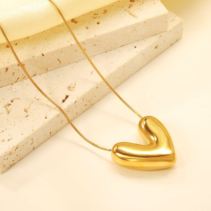 Collar Heart Pendant XL con fusión en Oro 18K