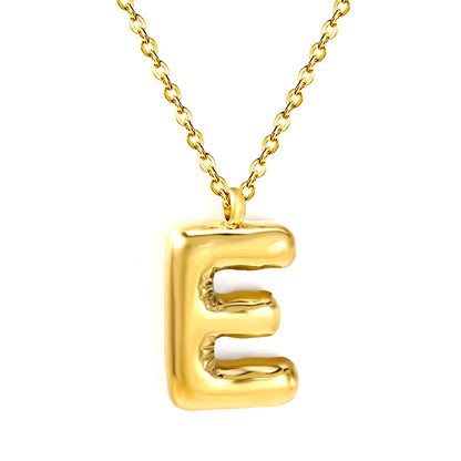 Collar Bubble Letter Alphabet con fusión en Oro 18K