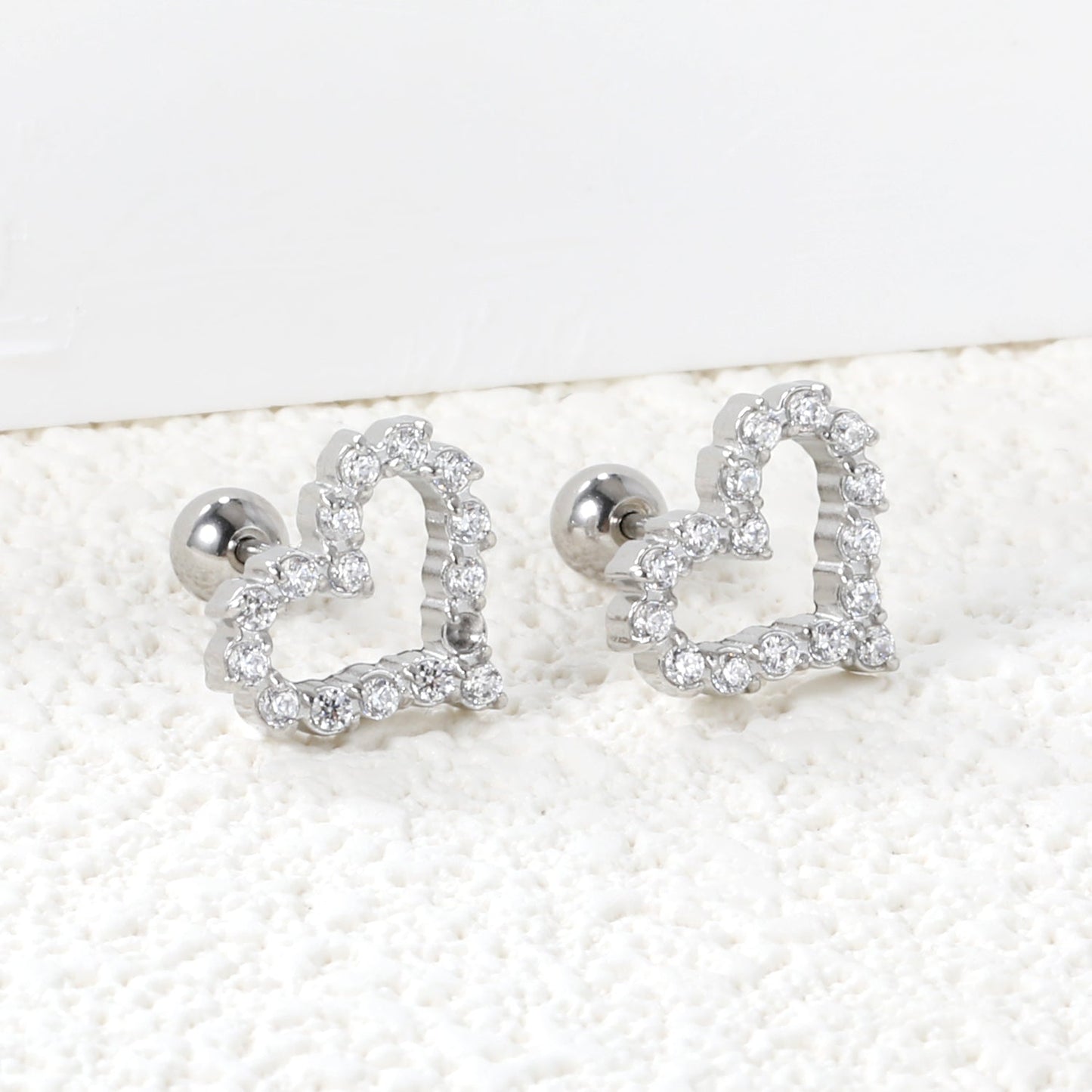 Pendientes Heart Diamond con fusión en Oro 18K