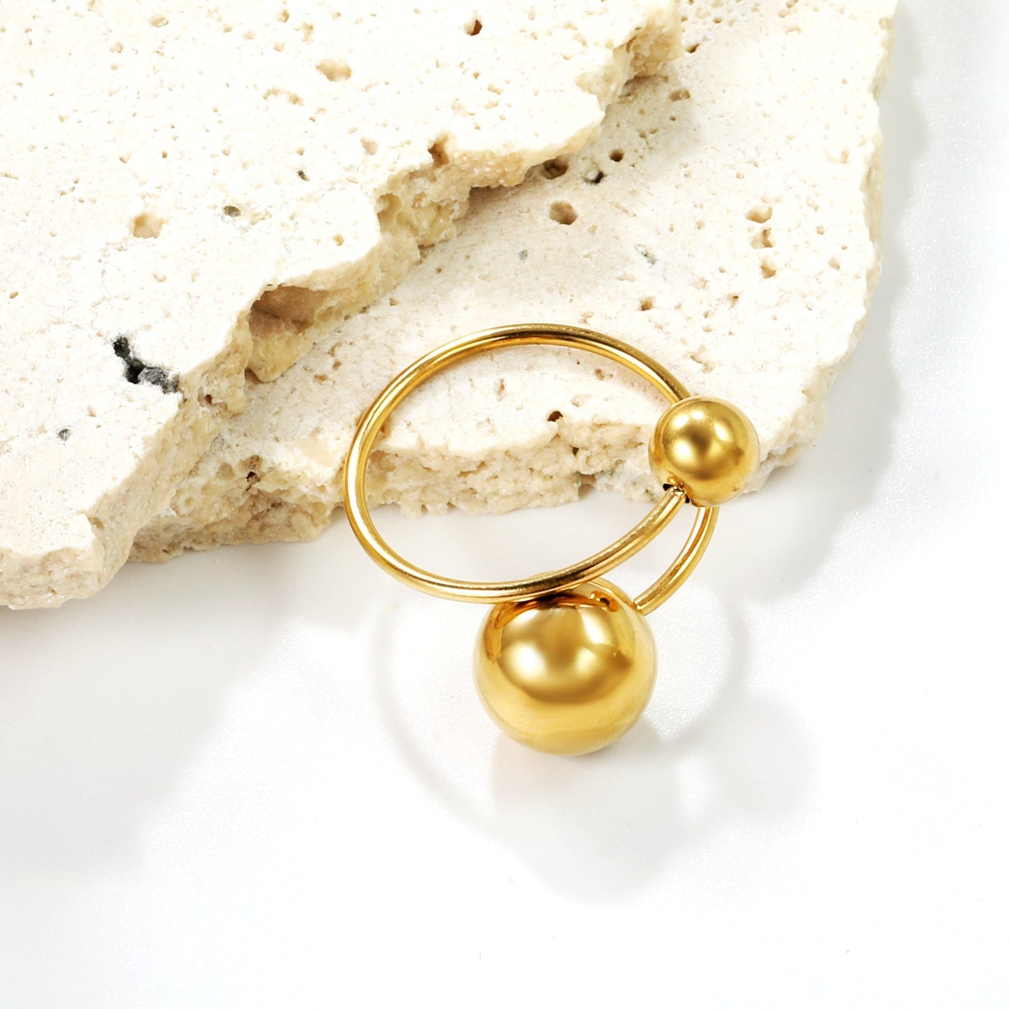 Anillo Orb Open Design con fusión en Oro 18K
