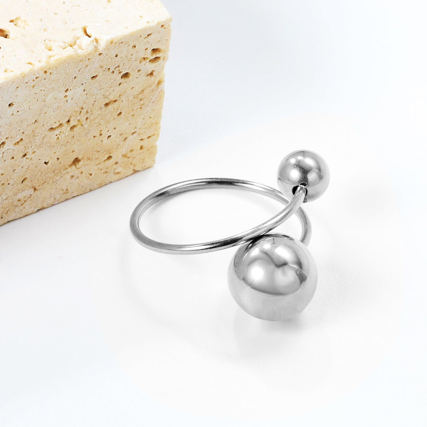 Anillo Orb Open Design con fusión en Oro 18K