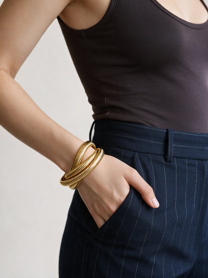 Brazalete Eternal Aura con fusión en Oro 18K