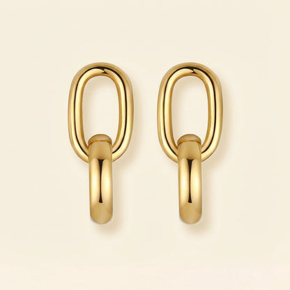 Pendientes Infinite Link con fusión en Oro 18K