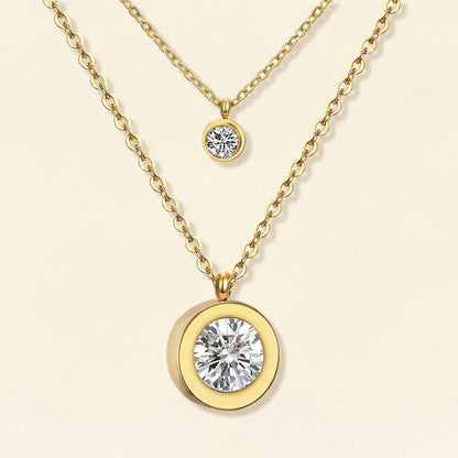 Collar Eternal Glow Layered con fusión en Oro 18K