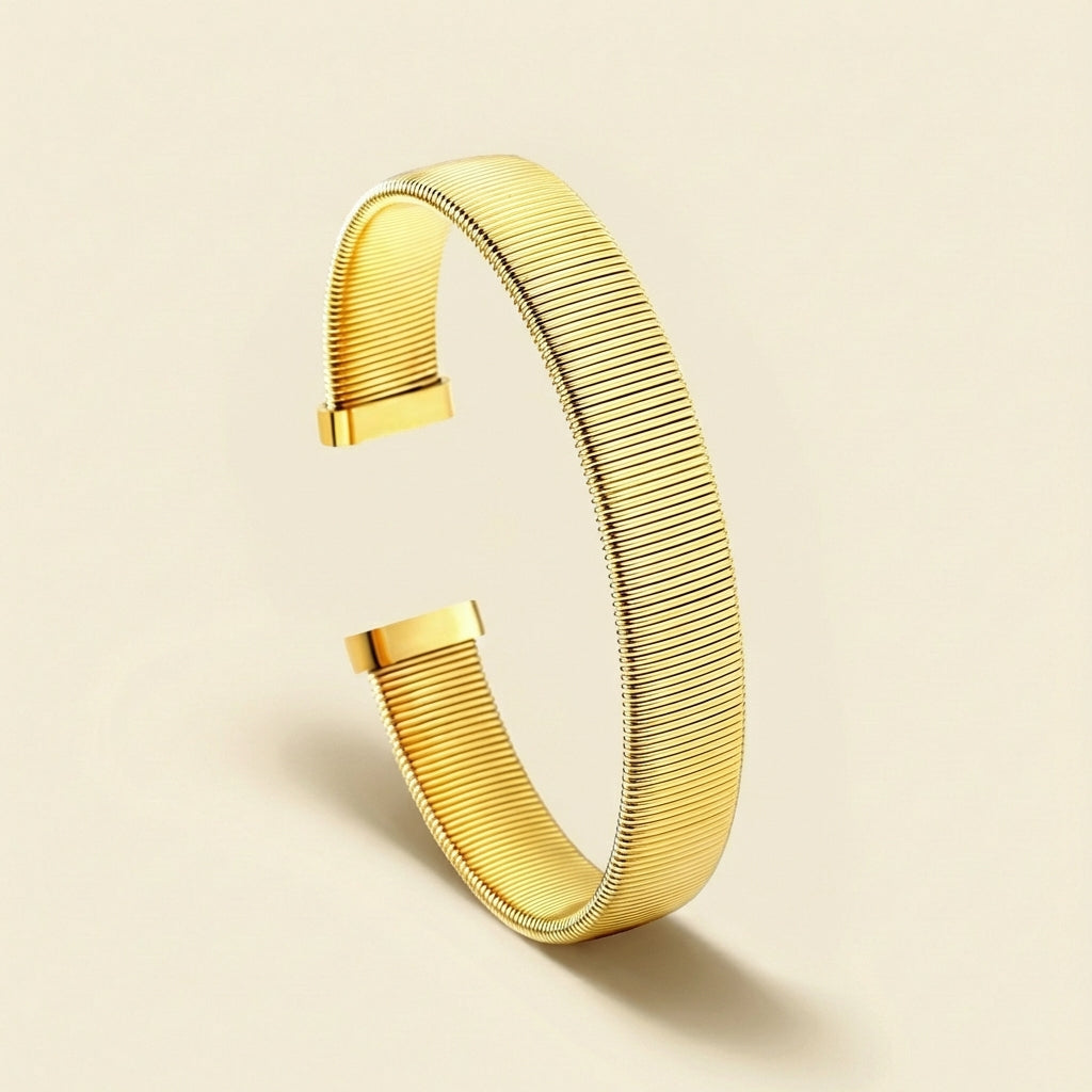 Brazalete Hard Golden con fusión en Oro 18K