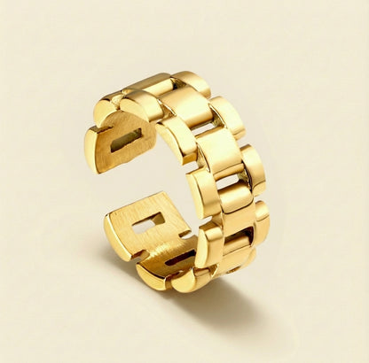 Anillo Watch Bracelet con fusión en Oro 18K