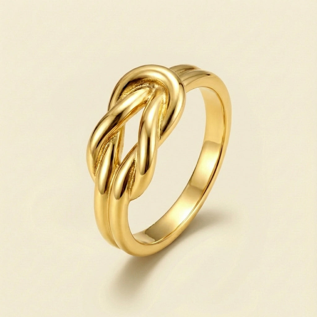 Anillo Knot con fusión en Oro 18K