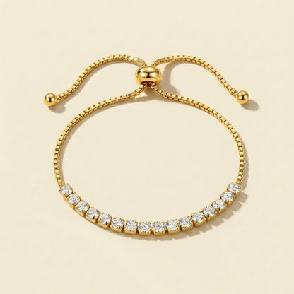 Pulsera Square Diamond con fusión en Oro 18K