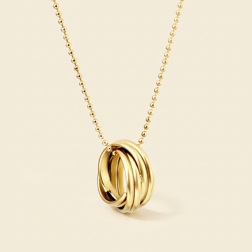 Collar Mixed Circles con fusión en Oro 18K