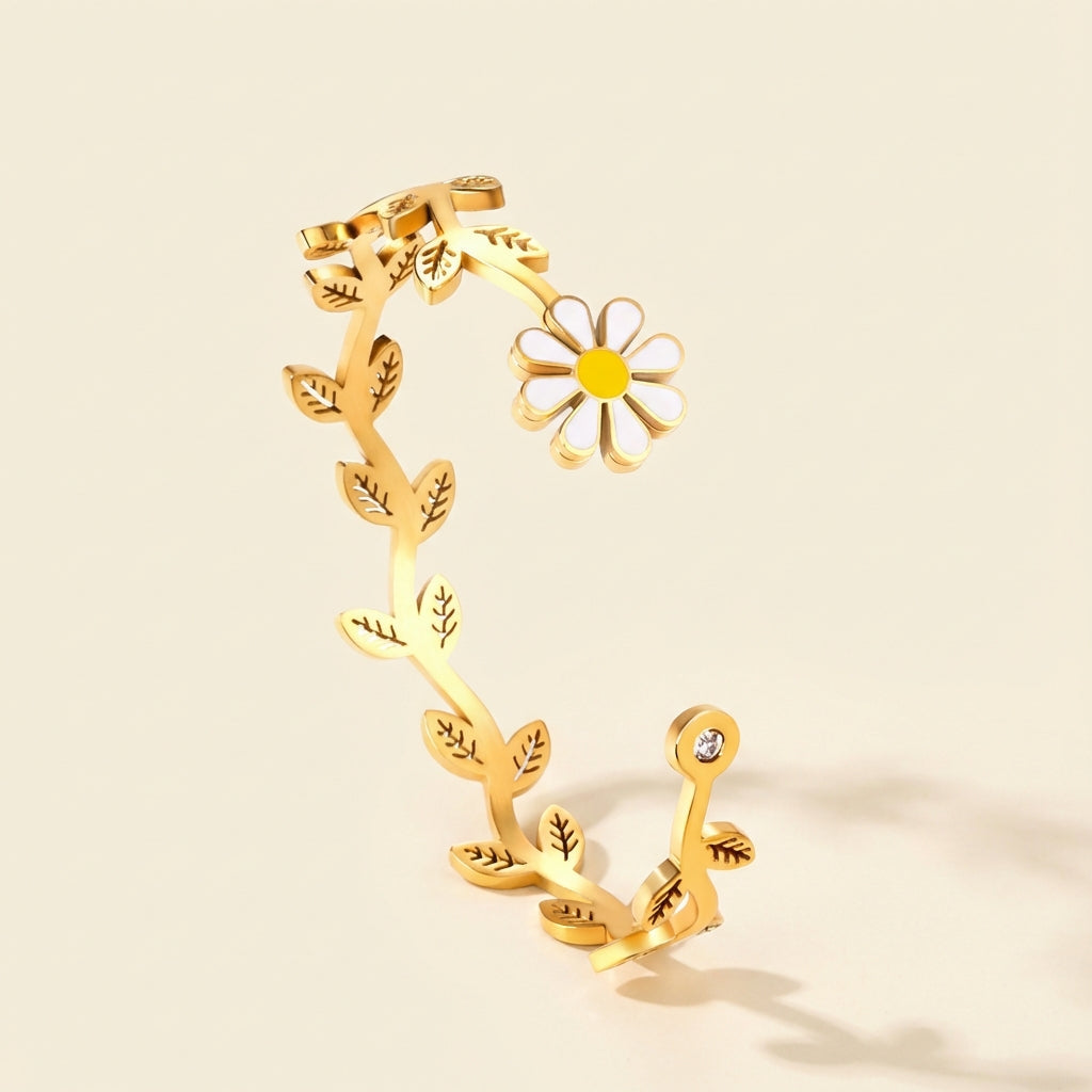Brazalete Daisy Cuff con fusión en Oro 18K