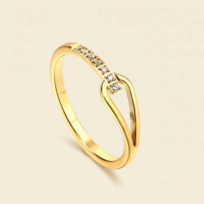 Anillo Water Drop Diamond con fusión en Oro 18K