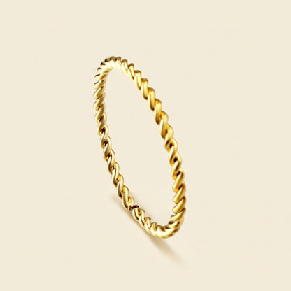 Anillo Spinning Solitaire con fusión en Oro 18K