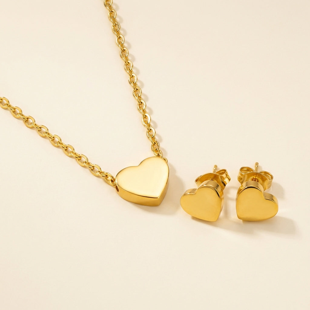 Set Heart Minimal con fusión en Oro 18K