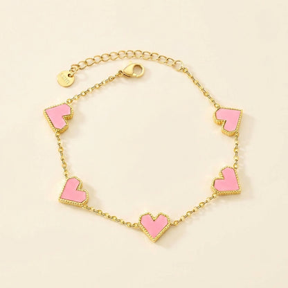 Brazalete Heart Mix & Color con fusión en Oro 18K
