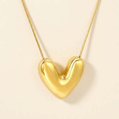 Collar Heart Pendant XL con fusión en Oro 18K