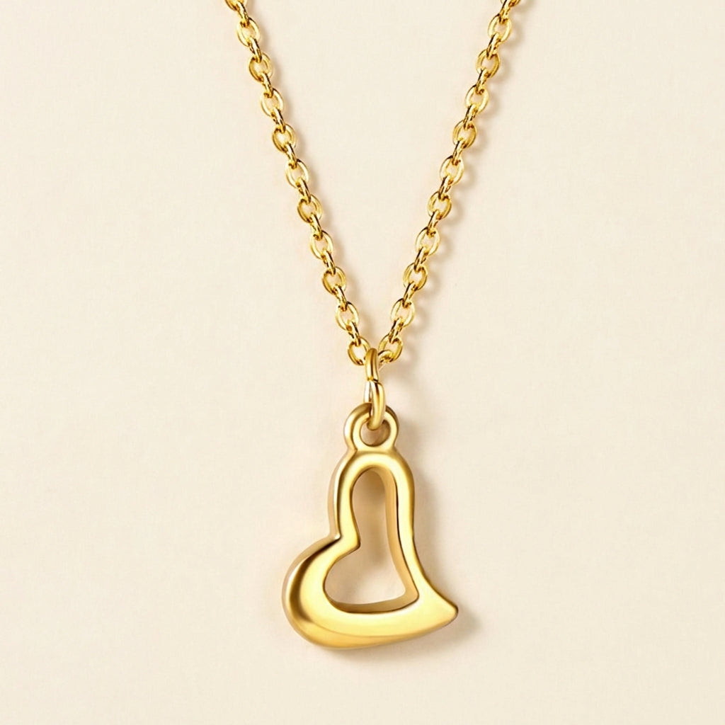 Collar Crooked Heart Soul con fusión en Oro 18K