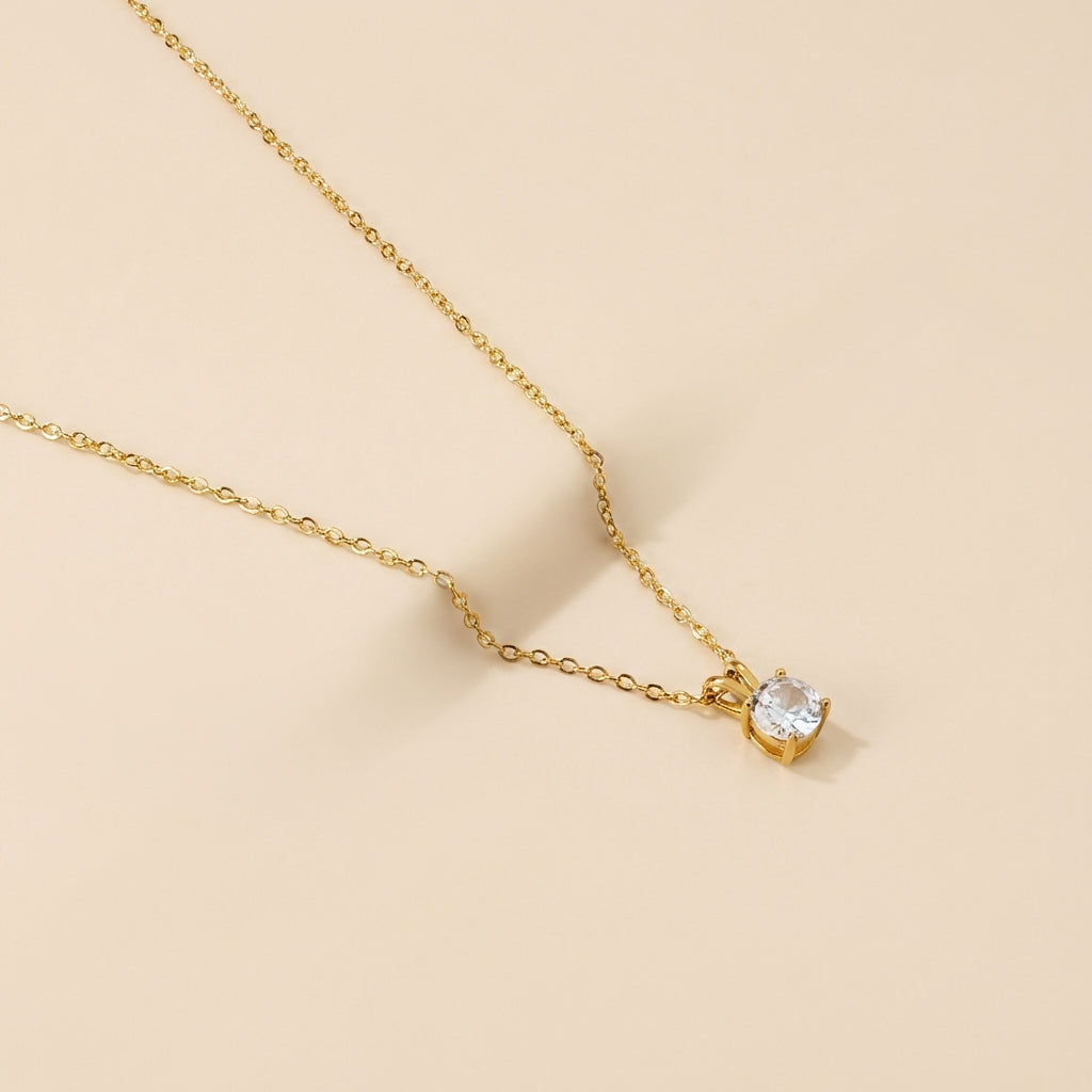 Collar Piedra Eterna con fusión en Oro 18K