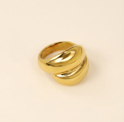Anillo Dune Gold con fusión en Oro 18K