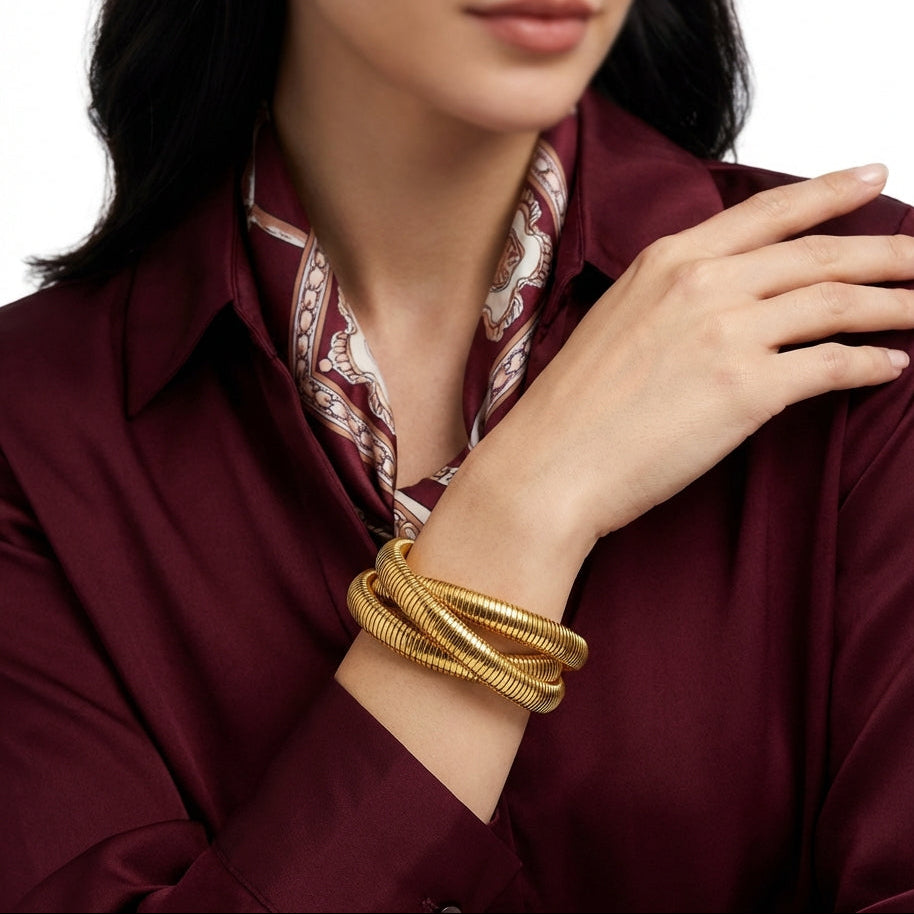 Brazalete Eternal Aura con fusión en Oro 18K