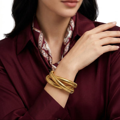 Brazalete Eternal Aura con fusión en Oro 18K