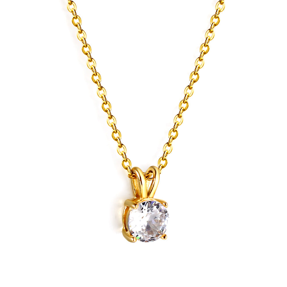 Collar Piedra Eterna con fusión en Oro 18K