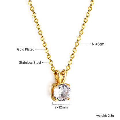 Collar Piedra Eterna con fusión en Oro 18K